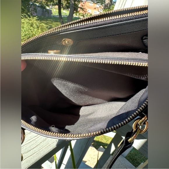 Coach Black Leather Christie Carryall Bag EUC - Picture 10 of 12